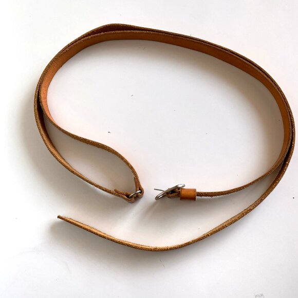 Solid Leather Double Wrap Belt Tan Adjustable - Picture 8 of 9